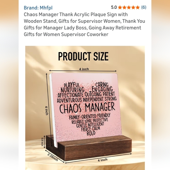 New Chaos Manager Decorative Plaque - Picture 2 of 10